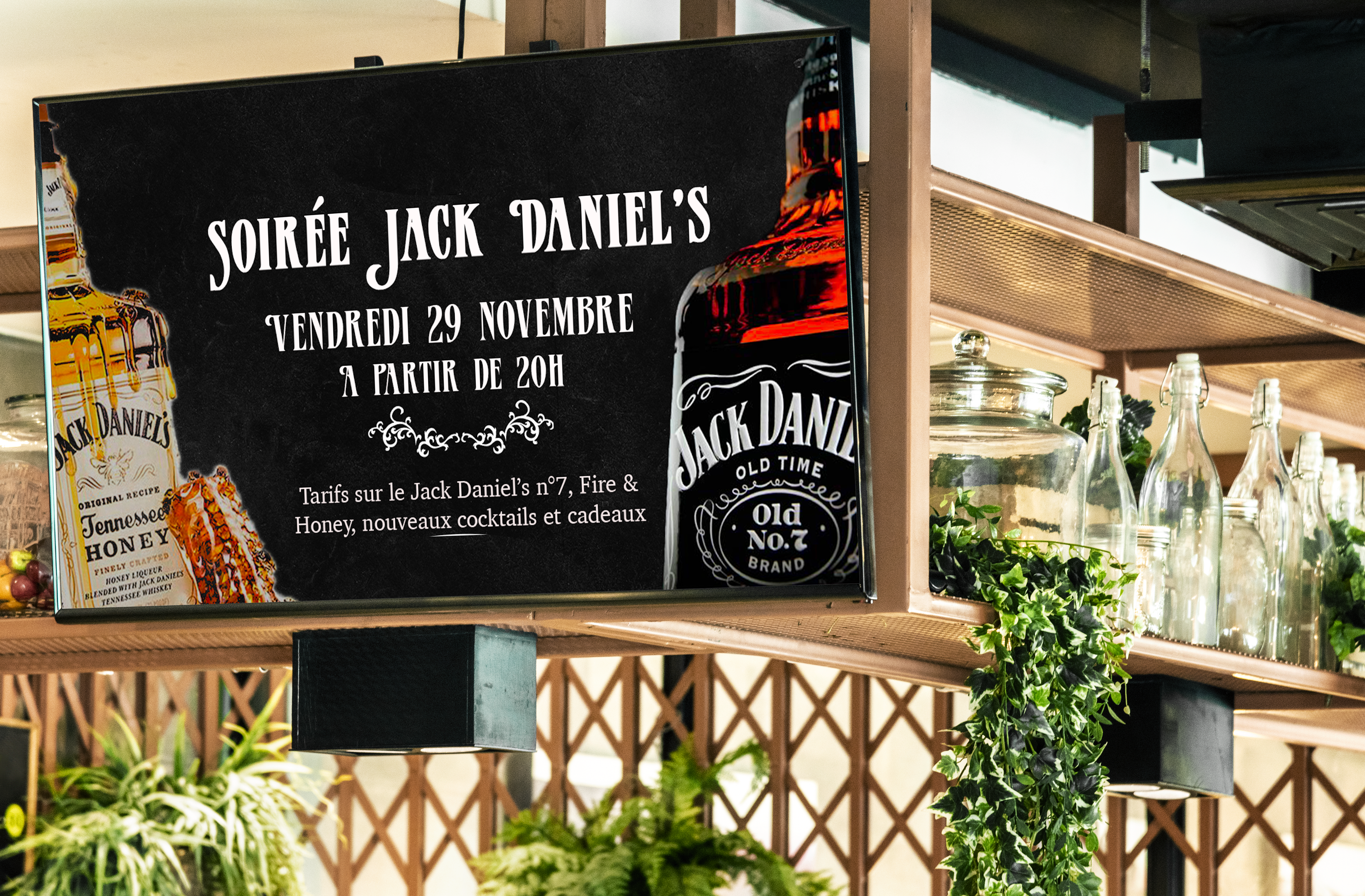 affiche soirée bar